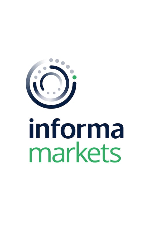 Informa Markets logo featuring a modern design with bold typography and a distinctive color palette representing the brand